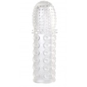 Прозрачная закрытая гелевая насадка - 13,5 см. - Toyfa Basic - в Сургуте купить с доставкой