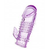 Фиолетовая насадка с коготком и шипами - 13 см. - Toyfa Basic - в Сургуте купить с доставкой