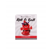 Стимулирующий презерватив-насадка Roll   Ball Strawberry - Sitabella - купить с доставкой в Сургуте