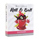 Стимулирующий презерватив-насадка Roll   Ball Raspberry - Sitabella - купить с доставкой в Сургуте