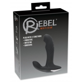 Черный вибромассажер простаты с функцией римминга Plug with Perineum Stimulator - 16,6 см. - Orion - в Сургуте купить с доставкой