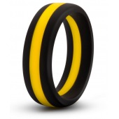 Черно-желтое силиконовое эрекционное кольцо Silicone Go Pro Cock Ring - Blush Novelties - в Сургуте купить с доставкой