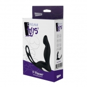 Черный вибромассажер простаты P-PLEASER W ERECTION ENHANCE - Dream Toys - в Сургуте купить с доставкой