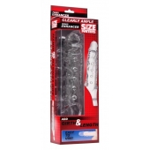 Прозразная закрытая насадка на пенис с поддержкой мошонки Clearly Ample Penis Enhancer - 22 см. - XR Brands - в Сургуте купить с доставкой