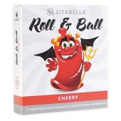 Стимулирующий презерватив-насадка Roll   Ball Cherry - Sitabella - купить с доставкой в Сургуте