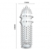 Закрытая прозрачная насадка Crystal sleeve - 14,2 см. - Erowoman-Eroman - в Сургуте купить с доставкой
