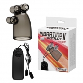 Дымчатая насадка-мастурбатор с вибрацией Vibrating Crystal Cap II - Baile - в Сургуте купить с доставкой
