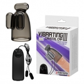 Дымчатая насадка-мастурбатор с вибрацией Vibrating Crystal Cap III - Baile - в Сургуте купить с доставкой