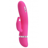 Розовый вибратор Ingram с электростимуляцией - 19,2 см. - Baile - купить с доставкой в Сургуте