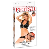 Черный податливый страпон Posable Partner Strap-On - 17,8 см. - Pipedream - купить с доставкой в Сургуте