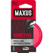 Ультратонкие презервативы в железном кейсе MAXUS Sensitive - 3 шт. - Maxus - купить с доставкой в Сургуте