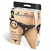 Черные плюшевые трусики для страпона - Lux Fetish - купить с доставкой в Сургуте