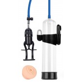 Прозрачная вакуумная вибропомпа Sex Expert с насадкой-вагиной - Sex Expert - в Сургуте купить с доставкой