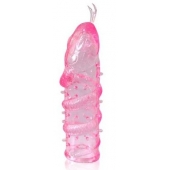 Закрытая рельефная насадка Crystal sleeve snakes в виде змеи с усиками - 14 см. - Erowoman-Eroman - в Сургуте купить с доставкой