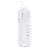 Закрытая рельефная насадка Crystal sleeve с усиками - 12 см. - Erowoman-Eroman - в Сургуте купить с доставкой