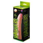 Телесная изогнутая насадка на Harness с коннектором GREEN LINE - 18 см. - LOVETOY (А-Полимер) - купить с доставкой в Сургуте