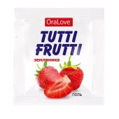 Пробник гель-смазки Tutti-frutti с земляничным вкусом - 4 гр. - Биоритм - купить с доставкой в Сургуте