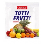 Пробник гель-смазки Tutti-frutti со вкусом тропических фруктов - 4 гр. - Биоритм - купить с доставкой в Сургуте