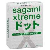 Презервативы Sagami Xtreme SUPER DOTS с точками - 3 шт. - Sagami - купить с доставкой в Сургуте