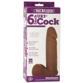 Насадка-мулат для трусиков Vac-U-Lock 6  ULTRASKYN Cock - 17,3 см. - Doc Johnson - купить с доставкой в Сургуте