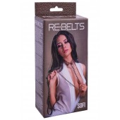 Коричневый поводок и чокер с кольцом Sofi - Rebelts - купить с доставкой в Сургуте