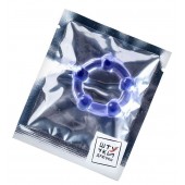 Фиолетовое эрекционное кольцо на пенис с бусинами - Штучки-дрючки - в Сургуте купить с доставкой