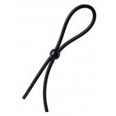 Черное лассо на пенис с одной бусиной - A-toys - в Сургуте купить с доставкой