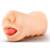 Телесный мастурбатор-ротик с язычком Oral Anne - Blush Novelties - в Сургуте купить с доставкой