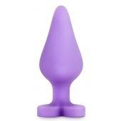 Фиолетовая анальная пробка Naughty Candy Heart Do Me Now - 8,9 см. - Blush Novelties - купить с доставкой в Сургуте