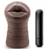 Коричневый мастурбатор-ротик Heather - Blush Novelties - в Сургуте купить с доставкой