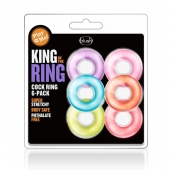 Набор из 6 эрекционных колец King of the Ring - Blush Novelties - в Сургуте купить с доставкой