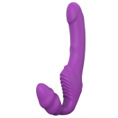 Фиолетовый безремневой вибрострапон DOUBLE DIPPER - Dream Toys - купить с доставкой в Сургуте