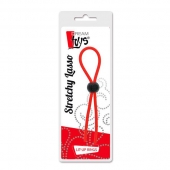 Красное эрекционное лассо с одной бусиной-утяжкой STRETCHY THIN LASSO - Dream Toys - в Сургуте купить с доставкой