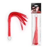 Красная плеть с рукоятью в оплетке - 28 см. - Notabu - купить с доставкой в Сургуте