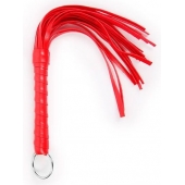 Красная плеть с рукоятью в оплетке - 28 см. - Notabu - купить с доставкой в Сургуте