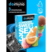Презервативы для орального секса DOMINO Sweet Sex с ароматом мороженого - 3 шт. - Domino - купить с доставкой в Сургуте