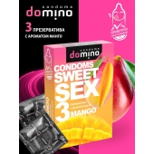 Презервативы для орального секса DOMINO Sweet Sex с ароматом манго - 3 шт. - Domino - купить с доставкой в Сургуте