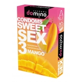 Презервативы для орального секса DOMINO Sweet Sex с ароматом манго - 3 шт. - Domino - купить с доставкой в Сургуте