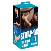 Силиконовый полый страпон на ремнях Silicone Strap-on - 16 см. - Orion - купить с доставкой в Сургуте