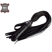 Черная плеть  Ковбой  с ручкой-фаллосом - 55 см. - Sitabella - купить с доставкой в Сургуте