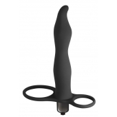 Черная вибронасадка для двойного проникновения Flirtini - 15,9 см. - Lola Games - купить с доставкой в Сургуте