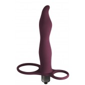 Бордовая вибронасадка для двойного проникновения Flirtini - 15,9 см. - Lola Games - купить с доставкой в Сургуте