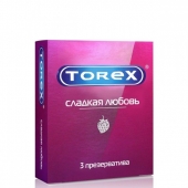 Презервативы Torex  Сладкая любовь  с ароматом клубники - 3 шт. - Torex - купить с доставкой в Сургуте