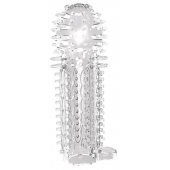 Закрытая прозрачная насадка на пенис с шипиками Nubby Sleeve - 14,5 см. - Chisa - в Сургуте купить с доставкой