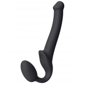 Черный безремневой страпон Silicone Bendable Strap-On S - Strap-on-me - купить с доставкой в Сургуте