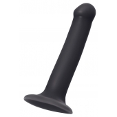 Черный фаллос на присоске Silicone Bendable Dildo M - 18 см. - Strap-on-me - купить с доставкой в Сургуте