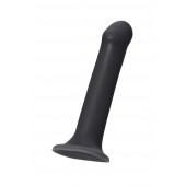 Черный фаллос на присоске Silicone Bendable Dildo L - 19 см. - Strap-on-me - купить с доставкой в Сургуте