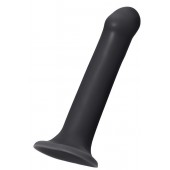 Черный фаллос на присоске Silicone Bendable Dildo L - 19 см. - Strap-on-me - купить с доставкой в Сургуте