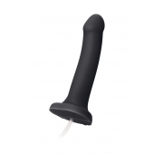 Черный фаллос с имитацией эякуляции Silicon Cum Dildo L - 19,6 см. - Strap-on-me - купить с доставкой в Сургуте