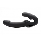 Черный безремневой страпон Urge Silicone Strap On с пультом ДУ - 24 см. - XR Brands - купить с доставкой в Сургуте